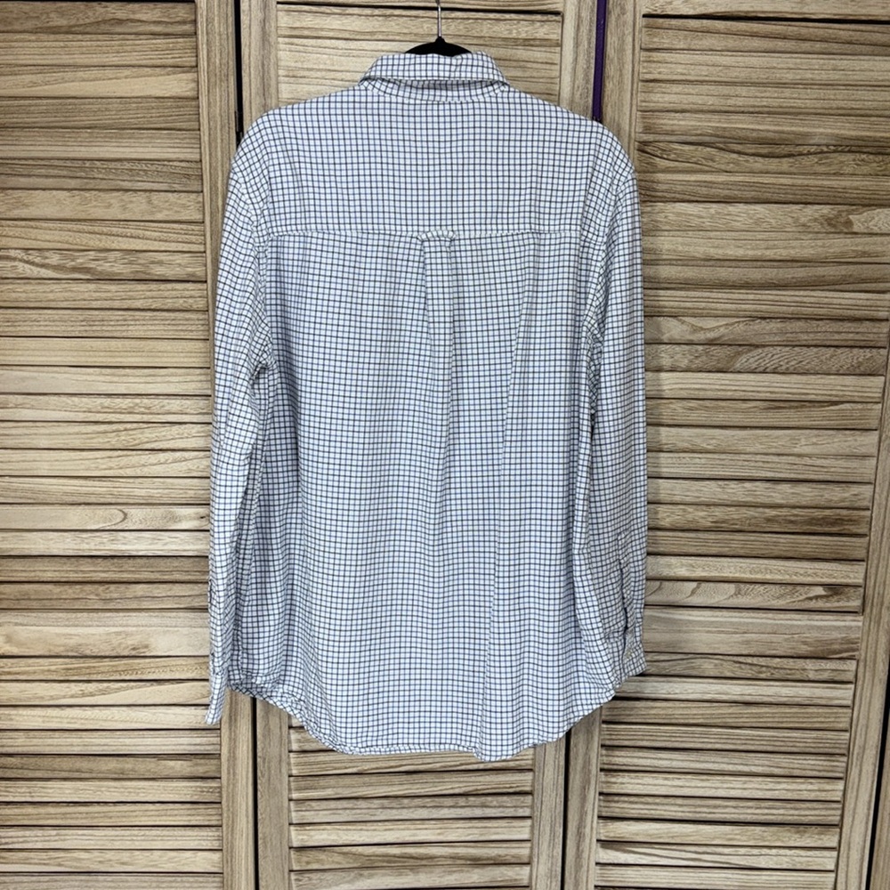 Chaps Shirts Men's White and Blue Plaid Long Sleeve Button Down Size L - Picture 14 of 14